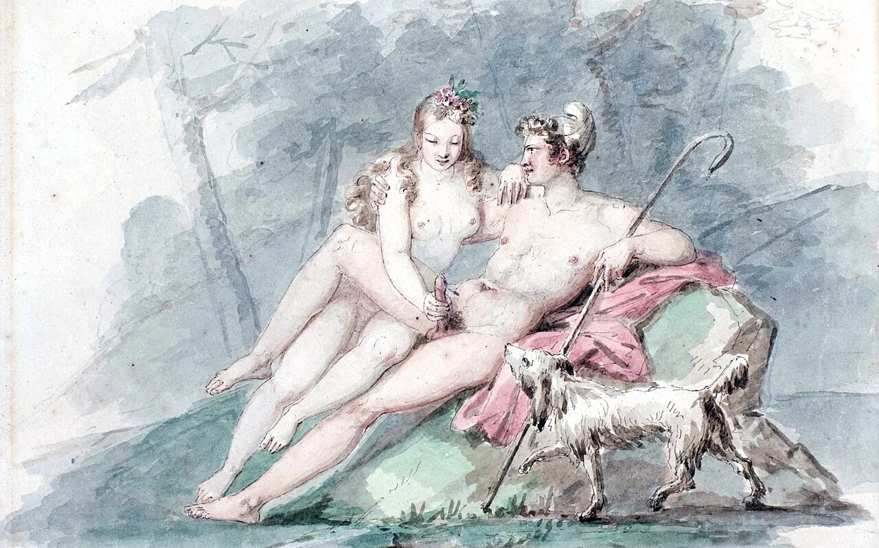 9-Un idillio frigio, da La Vie érotique
